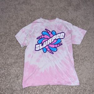 Slurpee graphic tie dye tee